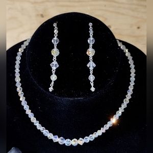 Authentic Vintage Givenchy crystal necklace and earrings